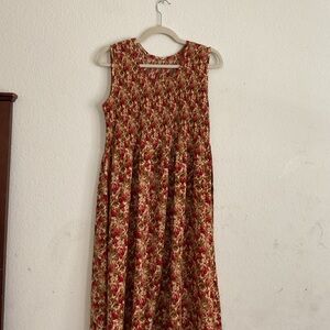 Marshall Red and Green Midi Dress